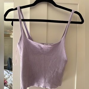 Garage Purple Ribbed Tank